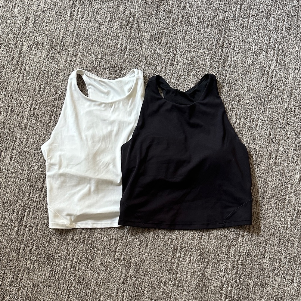 All in Motion Black and White Tank Tops